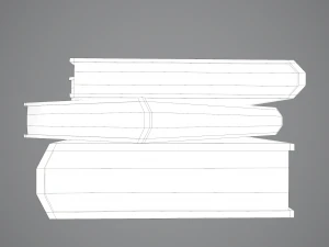 Hard cover books 3D Model