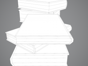 Hard cover books 3D Model