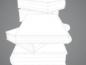 Hard cover books 3D Model
