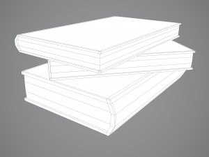 Hard cover books 3D Model