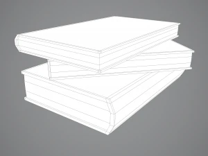 Hard cover books 3D Model