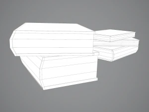 Hard cover books 3D Model