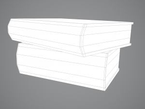 Hard cover books 3D Model