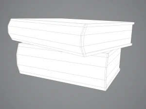 Hard cover books 3D Model