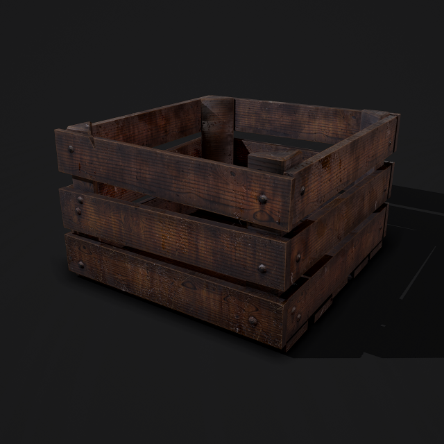 wooden crate Modello 3D .c4d .max .obj .3ds .fbx .stl .blend 