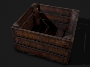 wooden crate Modello 3D
