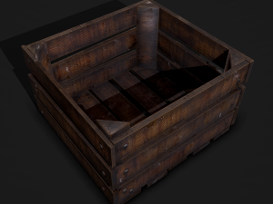 wooden crate Modello 3D