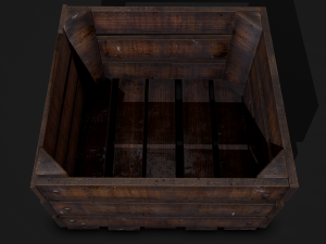 wooden crate Modello 3D