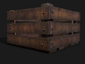 wooden crate Modello 3D