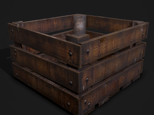 wooden crate Modello 3D