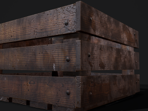 wooden crate Modello 3D