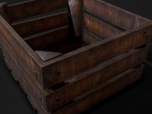 wooden crate Modello 3D