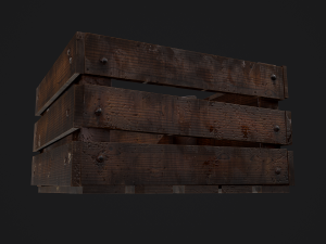 wooden crate Modello 3D