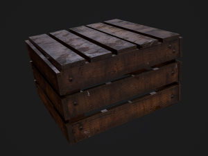 wooden crate Modello 3D