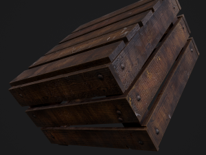 wooden crate Modello 3D