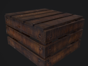 wooden crate Modello 3D