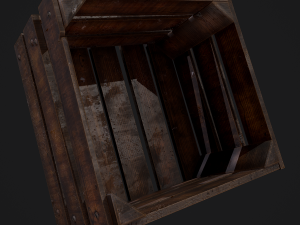 wooden crate Modello 3D