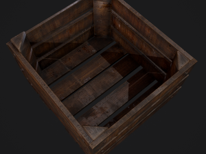 wooden crate Modello 3D