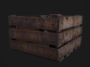 wooden crate Modello 3D