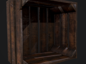 wooden crate Modello 3D
