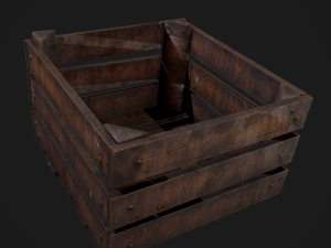 wooden crate Modello 3D