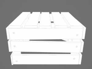 wooden crate Modello 3D