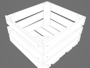 wooden crate Modello 3D