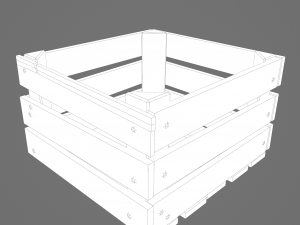 wooden crate Modello 3D