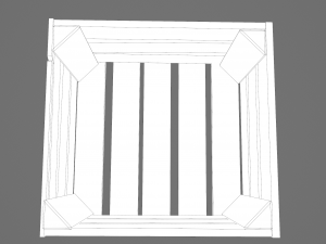 wooden crate Modello 3D