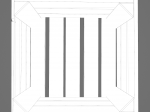 wooden crate Modello 3D