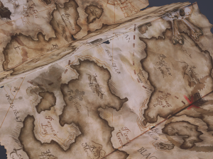Folding treasure map 3D Model