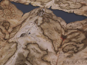 Folding treasure map 3D Model