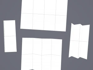 Folding treasure map 3D Model