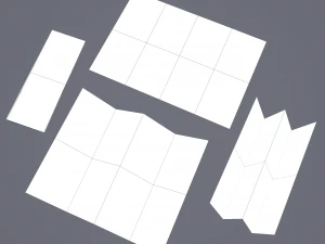 Folding treasure map 3D Model