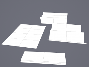Folding treasure map 3D Model