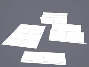 Folding treasure map 3D Model