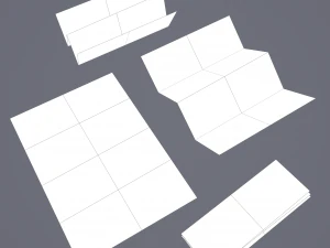 Folding treasure map 3D Model