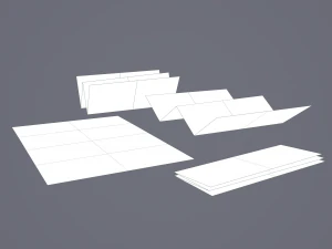 Folding treasure map 3D Model