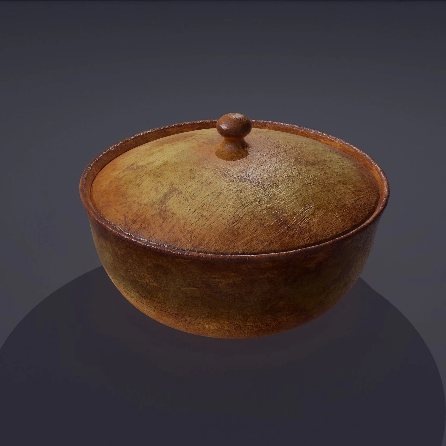 Terracotta glazed pot with lid 3D Model .c4d .max .obj .3ds .fbx .stl .blend 