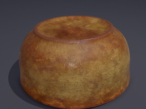 Terracotta glazed pot with lid 3D Model