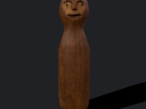 Medieval wooden toy doll 3D Модель