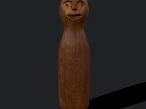중세 나무 장난감 인형 3D 모델