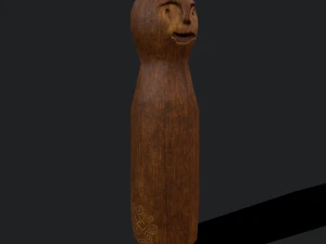 Medieval wooden toy doll 3D Model