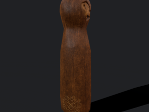 Medieval wooden toy doll 3D Модель