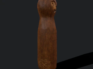 Medieval wooden toy doll 3D Model