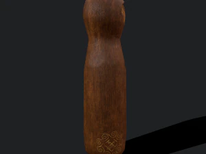 Medieval wooden toy doll 3D Model