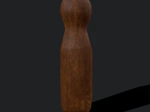 Medieval wooden toy doll 3D Model