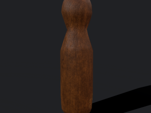 Medieval wooden toy doll 3D Модель