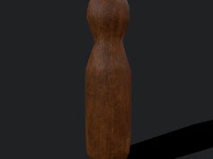 Medieval wooden toy doll 3D Model