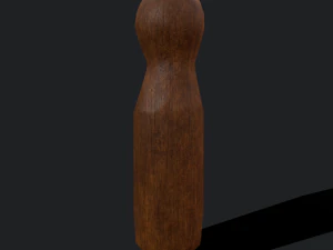 Medieval wooden toy doll 3D Model